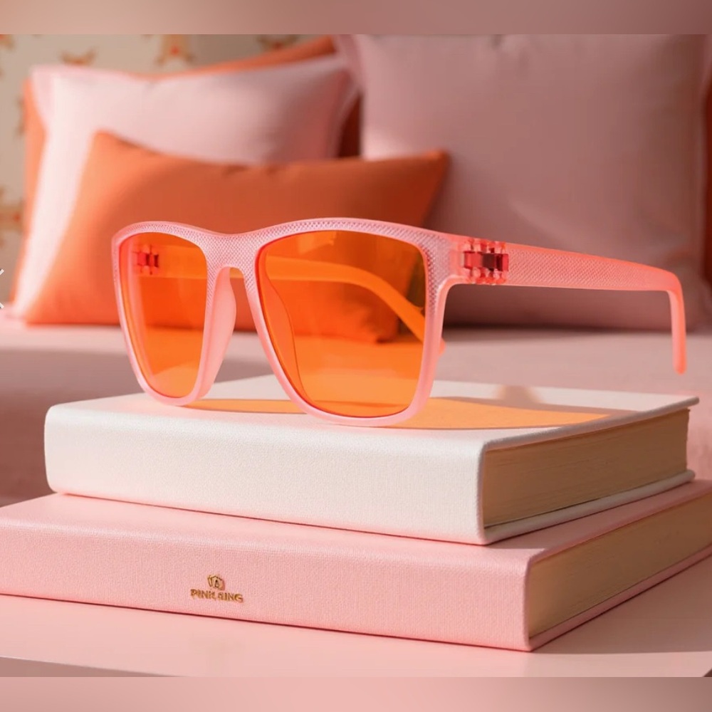 New Dreamwalkerz Blue Light Blocking Glasses Kingseven Pink Frame Orange Lens